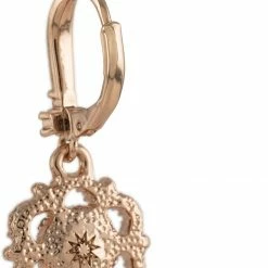 Jewelry Crystal Embellished Flower Earrings