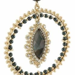 Jewelry Navette Orbital Drop Earrings