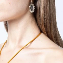 Jewelry Navette Drop Earrings