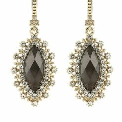 Jewelry Navette Drop Earrings