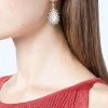 Jewelry Marchesa Notte Pear Crystal Drop Earrings