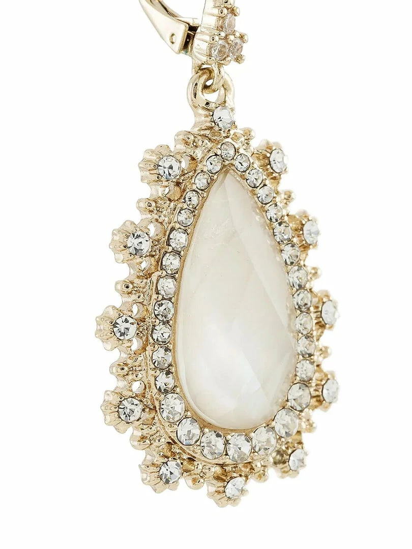 Jewelry Marchesa Notte Pear Crystal Drop Earrings