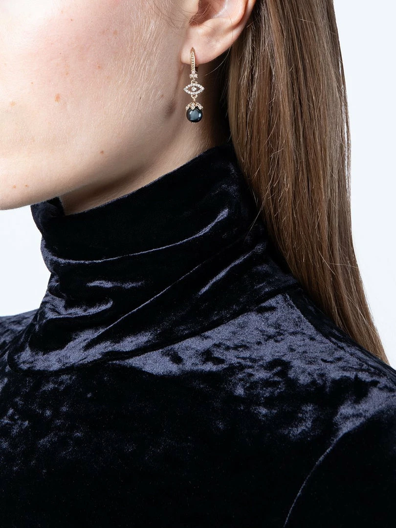 Jewelry Evil Eye Double Drop Pearl Earrings Marchesa Notte