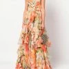 Marchesa Notte The Best Dressed Guest Abstract-printed Tiered Tulle Gown