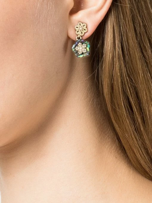 Jewelry Small Flower Drop Pendant Earrings