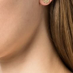 Jewelry Marchesa Notte Flower Button Stud Earrings