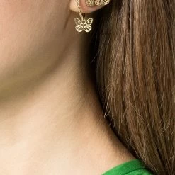 Jewelry Marchesa Notte Butterfly Trio Filigree Stud Earring Set