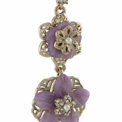 Jewelry Double Flower Drop Earrings Marchesa Notte