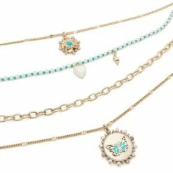 Jewelry Multi Chain Charm Necklace