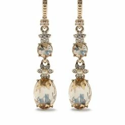 Jewelry Oval Double Drop Earrings