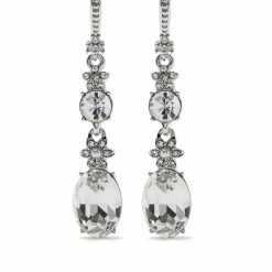 Jewelry Oval Double Drop Earrings