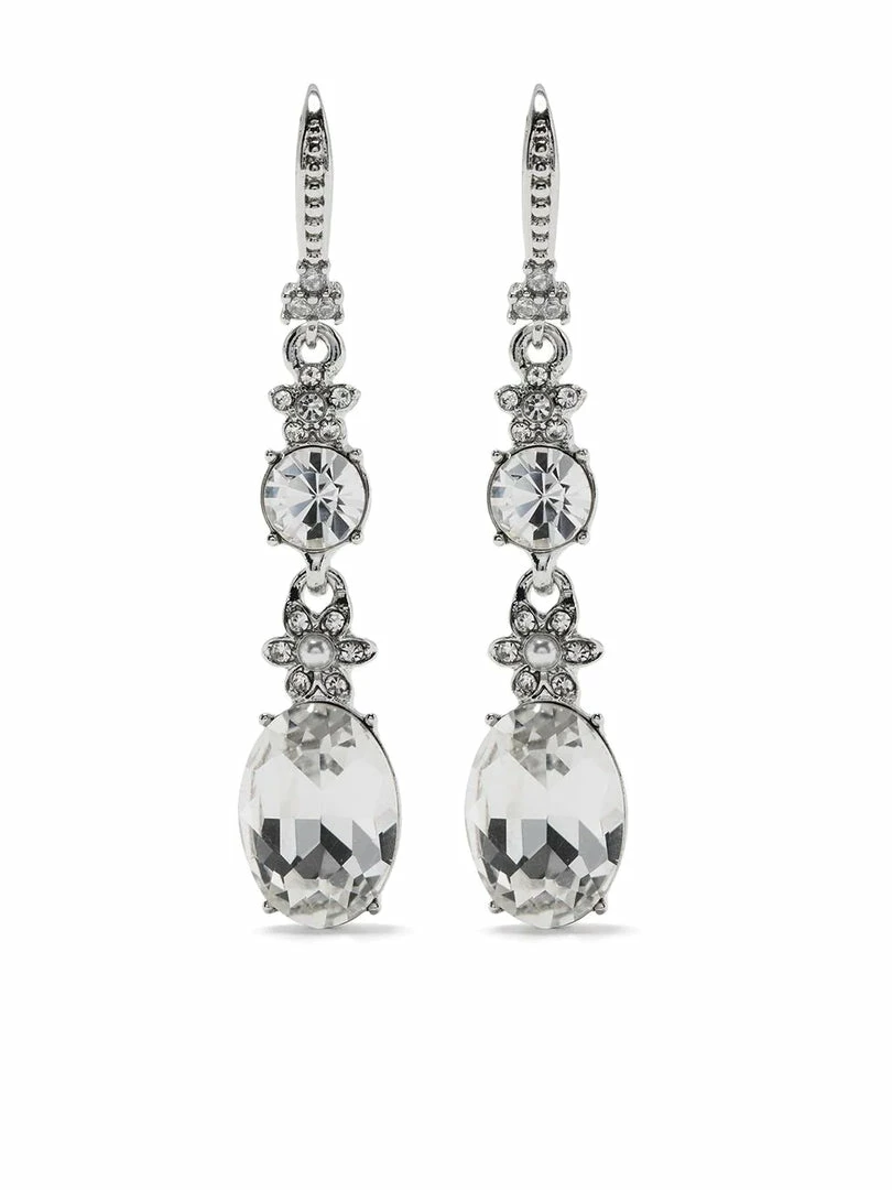 Jewelry Oval Double Drop Earrings