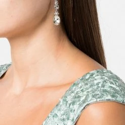 Jewelry Oval Double Drop Earrings