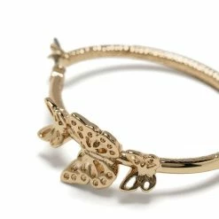 Jewelry Gold Butterfly Charm Hoop