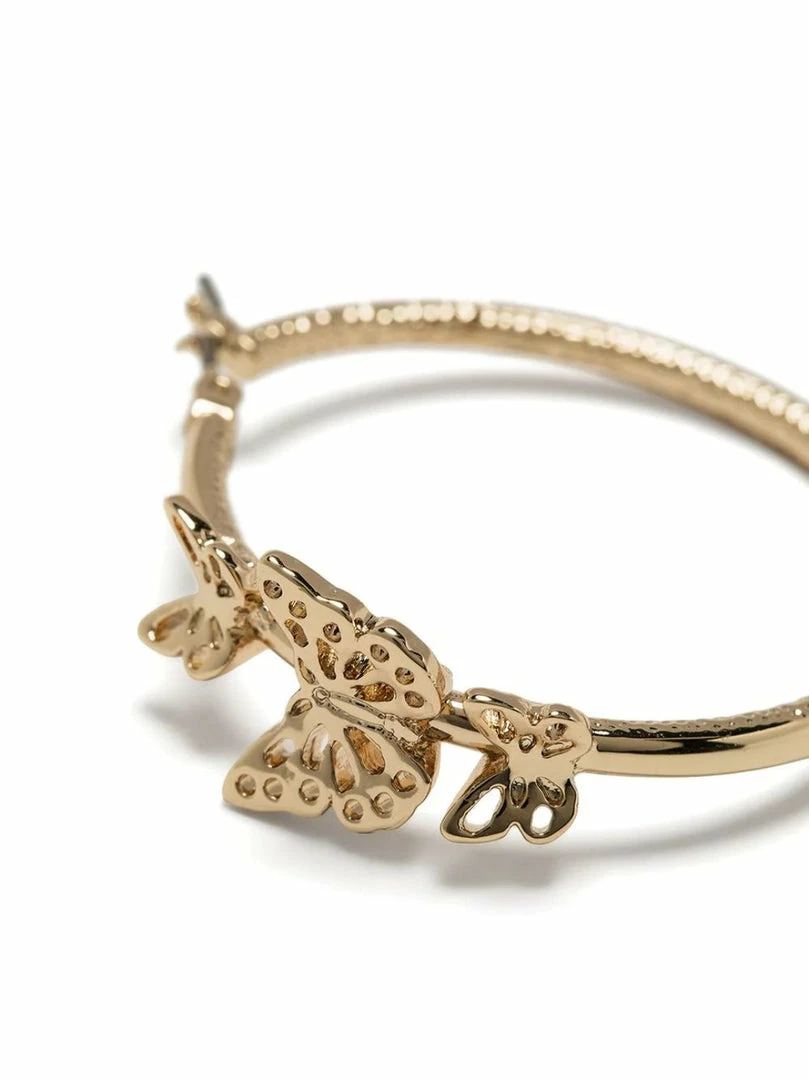 Jewelry Gold Butterfly Charm Hoop