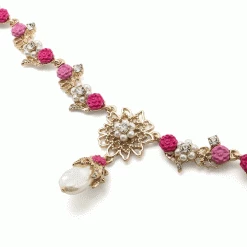 Jewelry Pearl Flower Y Neck