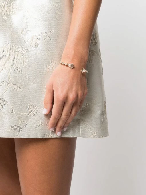 Jewelry Pearl Open Hinge Cuff