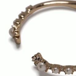 Jewelry Pearl Open Hinge Cuff