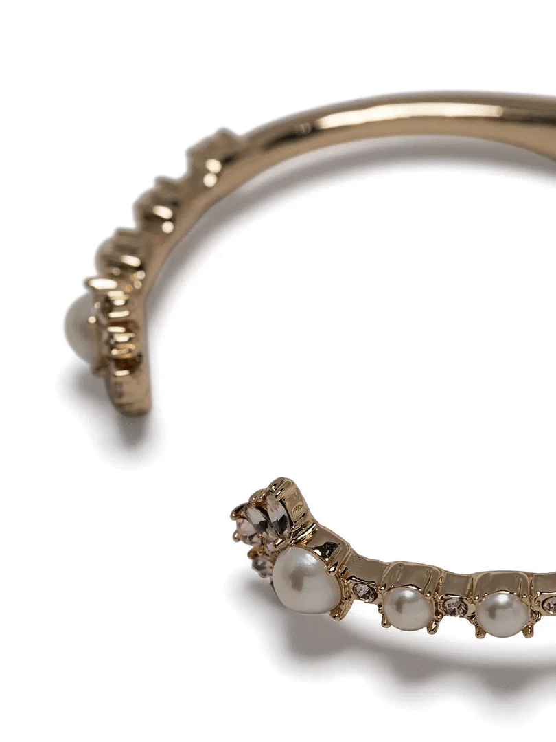 Jewelry Pearl Open Hinge Cuff