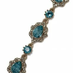 Jewelry Drop Charm Crystal Embellished Bracelet