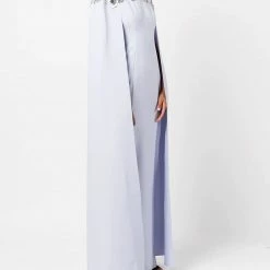 Marchesa Notte Tulle Illusion Cape Effect Crepe Gown With Embroidered New Arrivals