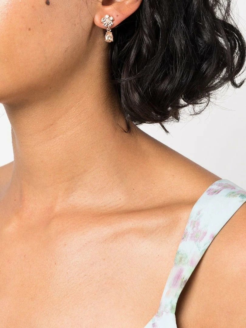 Jewelry Floral Drop Earrings