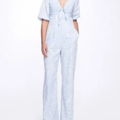 Marchesa Notte Linen Jumpsuit