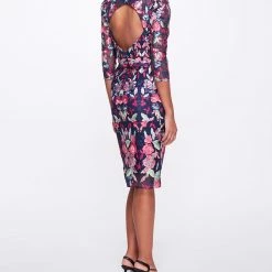 Marchesa Notte New Arrivals Embroidered Tulle Cocktail Dress