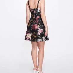 Marchesa Notte Coupé Flared Mini Dress