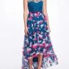 Marchesa Notte Halter Neck Tea Length Gown