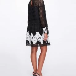 Marchesa Notte New Arrivals Mock Neck Mini Dress