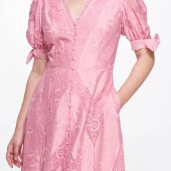 Marchesa Notte Floral Garden Tea Dress