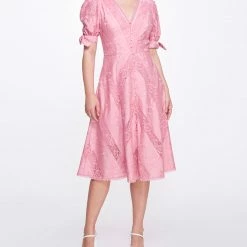 Marchesa Notte Floral Garden Tea Dress