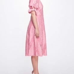 Marchesa Notte Floral Garden Tea Dress