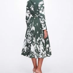 Marchesa Notte Long Sleeve Midi Shirtdress New Arrivals