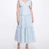 Marchesa Notte New Arrivals Tie Strap Maxi Dress