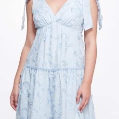 Marchesa Notte New Arrivals Tie Strap Maxi Dress