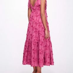 Marchesa Notte Tie Strap Maxi Dress New Arrivals