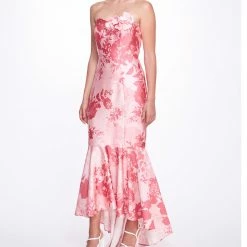 Marchesa Notte Satin Hi-lo Gown The Best Dressed Guest