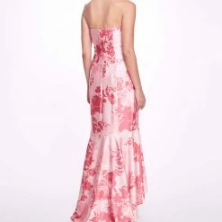 Marchesa Notte Satin Hi-lo Gown The Best Dressed Guest