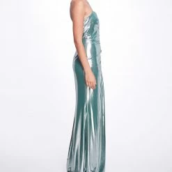 Marchesa Notte The Best Dressed Guest Ruched Lamé Gown