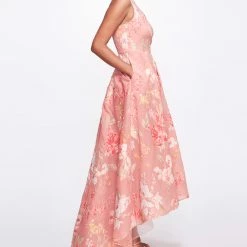 Marchesa Notte Floral Fils Coupé Hi-Lo Gown New Arrivals