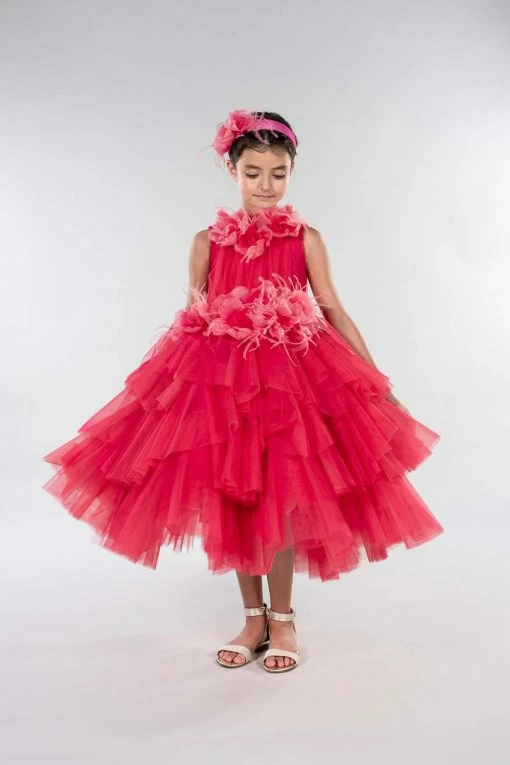 Marchesa Kids Flower Embroidered Tulle Gown The Flower Girl