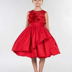 Marchesa Kids The Flower Girl Sculptural Taffeta Gown