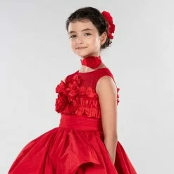 Marchesa Kids The Flower Girl Sculptural Taffeta Gown