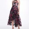 Marchesa Notte Tulle Halter Hi-lo Gown