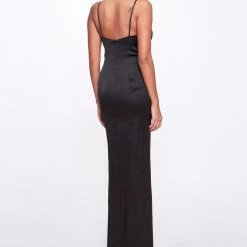 Marchesa Notte Sleeveless Beaded Stretch Charmeuse Column Gown New Arrivals