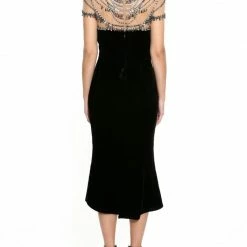 Marchesa Velvet Cocktail Dress