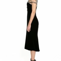 Marchesa Velvet Cocktail Dress