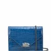 Marchesa Handbags Textured Leather Quartz Crystal Handbag